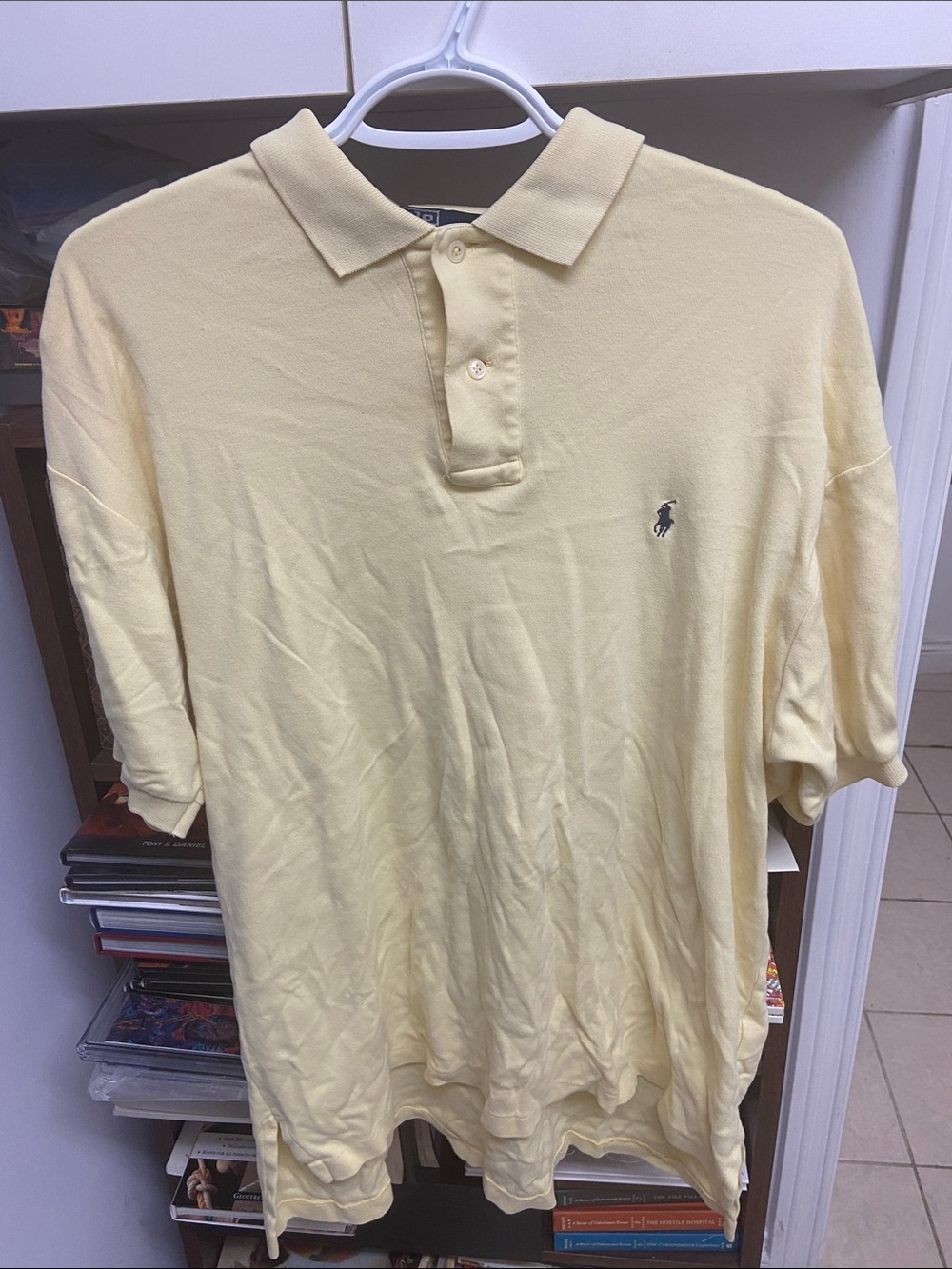 Vintage Pony by Ralph Lauren Light Yellow Pique Polo with Embroidered Logo